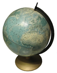 Globe with subtly raised terrain